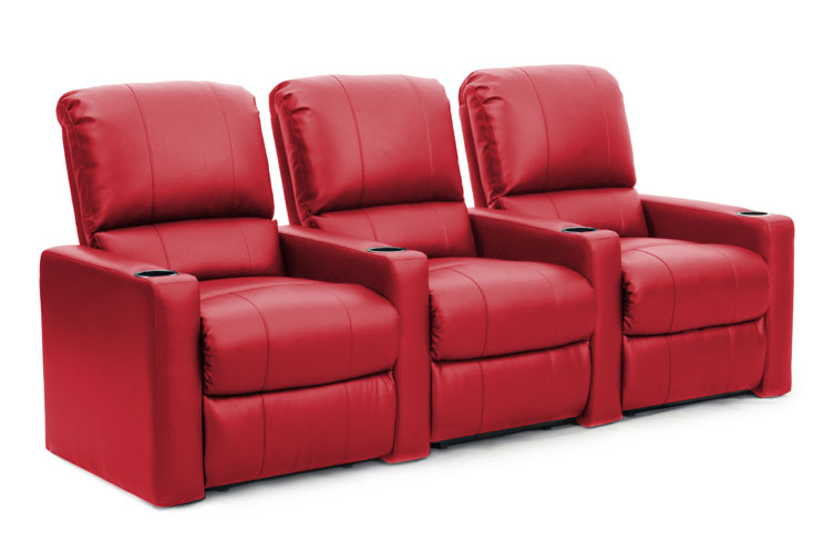 charger red leather recliner