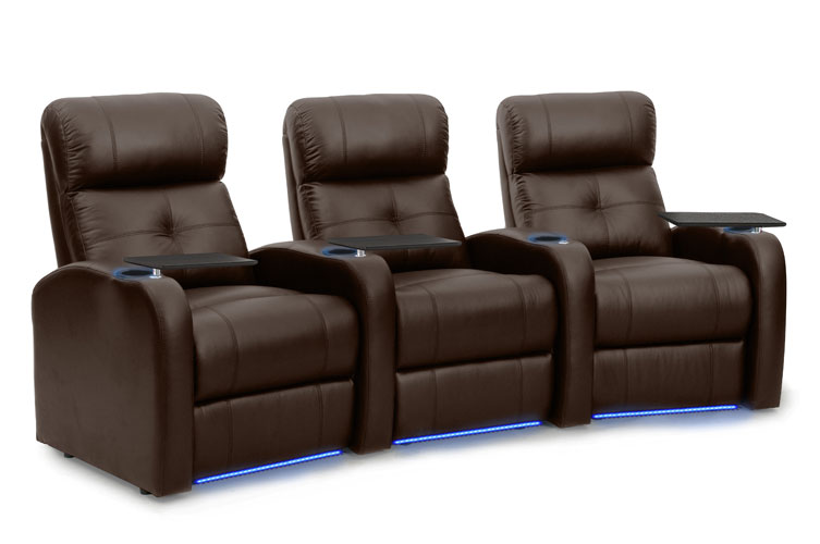 3 sonic leather recliners espresso colored