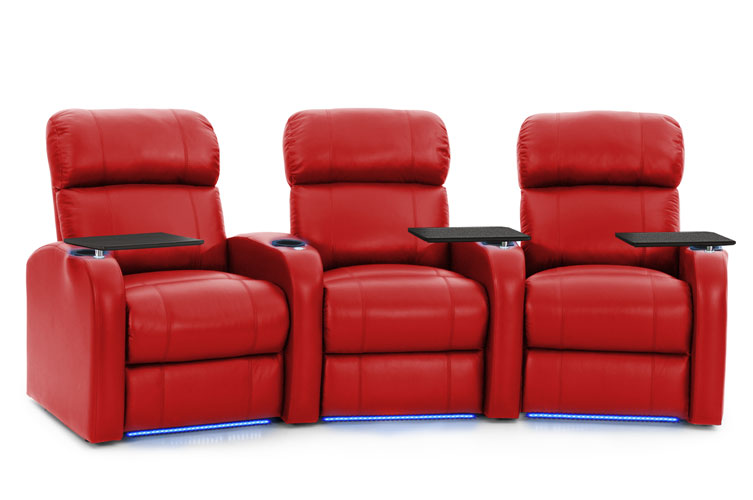 diesel red recliners with tables
