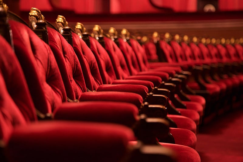 red seats in theater