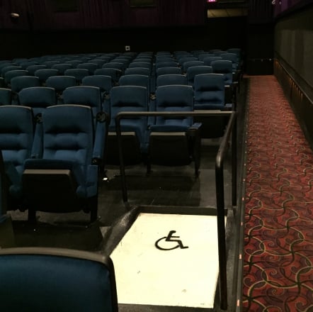 handicap dedicated space in theater