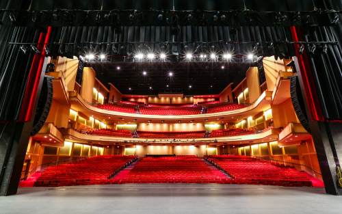 huge theater with red seats