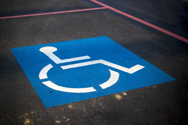 handicapped parking space