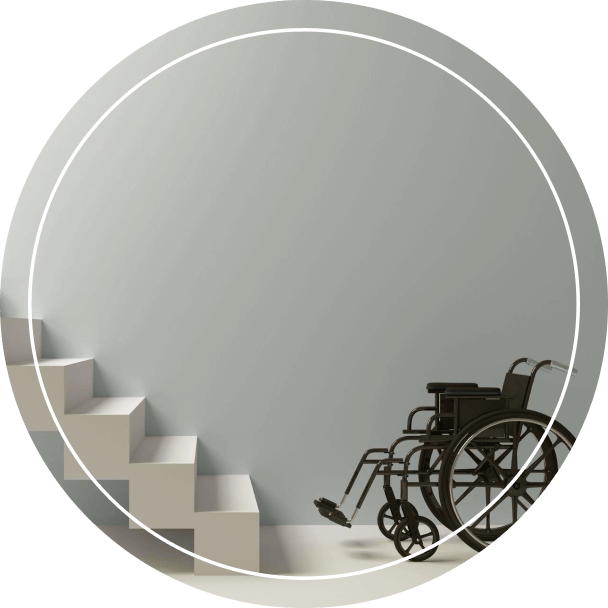 stairs and wheelchair