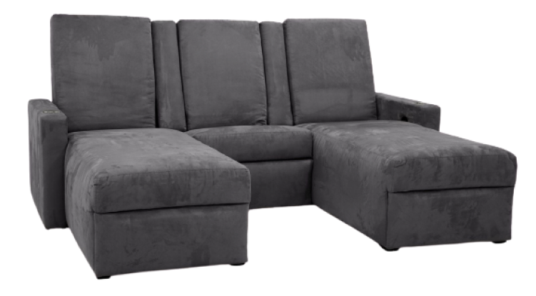 grey home theater sectional