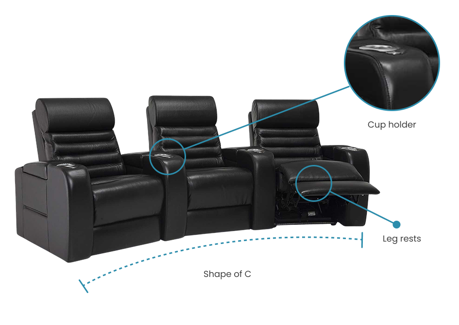 C-shaped media room Image