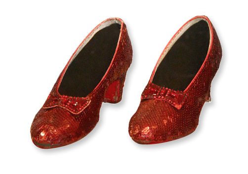 Dorothys ruby-red slippers