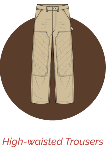High-waisted Trousers