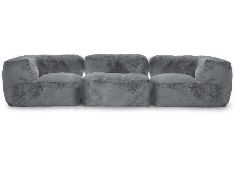 gymterior Shape Sofa 八角形 グレー Octane Pod Bean Bag Sofa Couch | Modular| Graphite - SeatUp.com