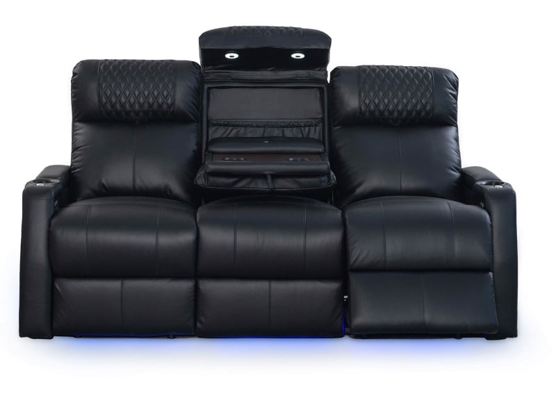 Solace XS LHR Massage Sofa Recliner Collection | Black - SeatUp.com