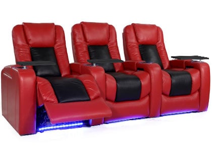 grand black and red leather seats