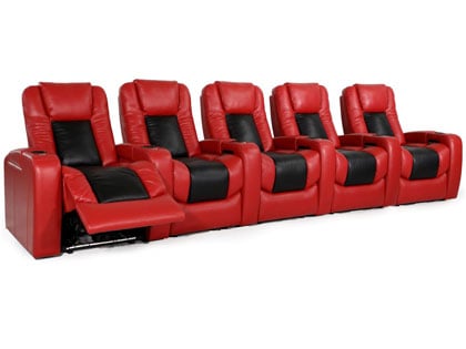 grand black and red leather seats