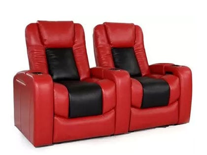 grand black and red leather seats