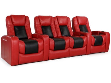 grand black and red leather seats