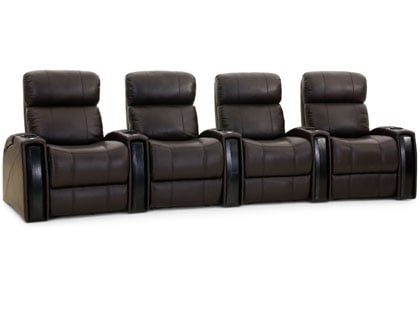 nitro home theater chairs brown leather
