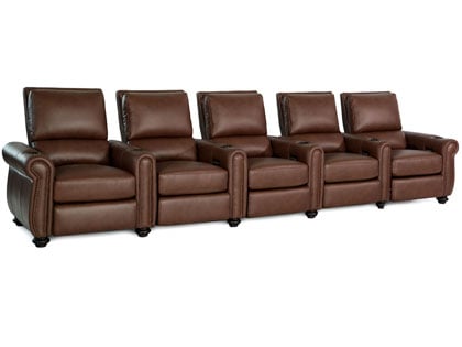 stallion chocolate brown theater seating
