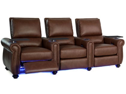 stallion chocolate brown theater seating
