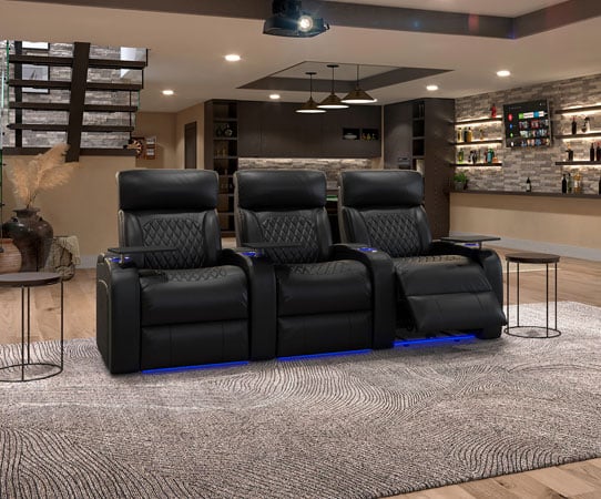 Best Home Theater Seating Available, Leather Theater Seating For Home