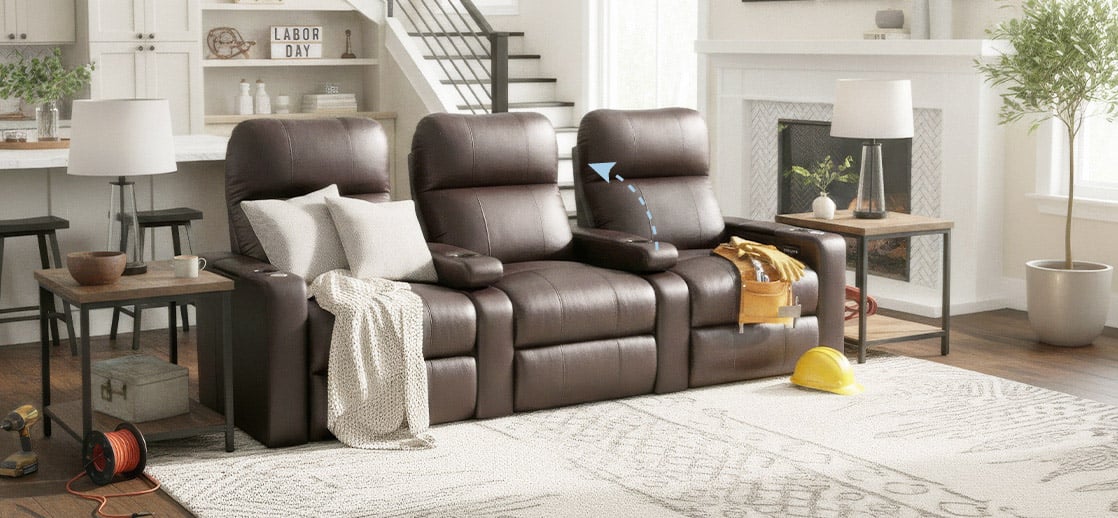 Theater Seating with Flip-Up Arms