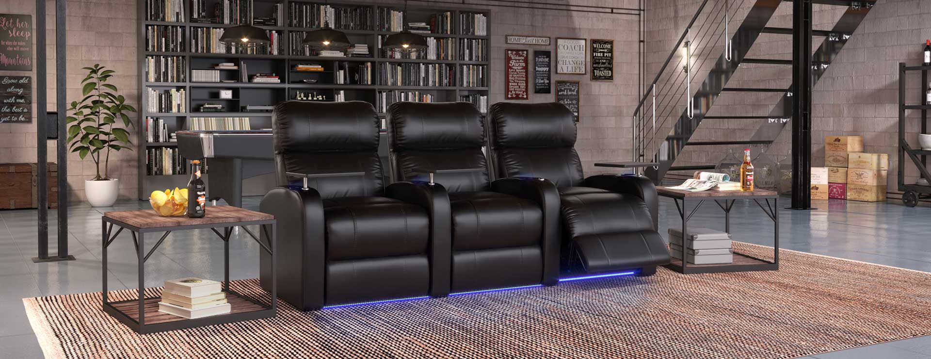 Diesel XS950 quality leather recliner movie